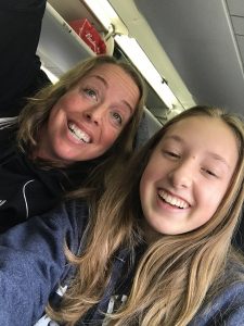 Selfie fun on the plane